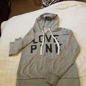 Pink zip up hoodie